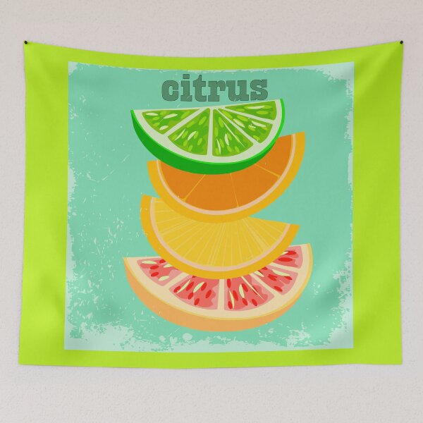Item preview, cítricos limón naranja lima y pomelo designed and sold by Zhanna Lenivaya.