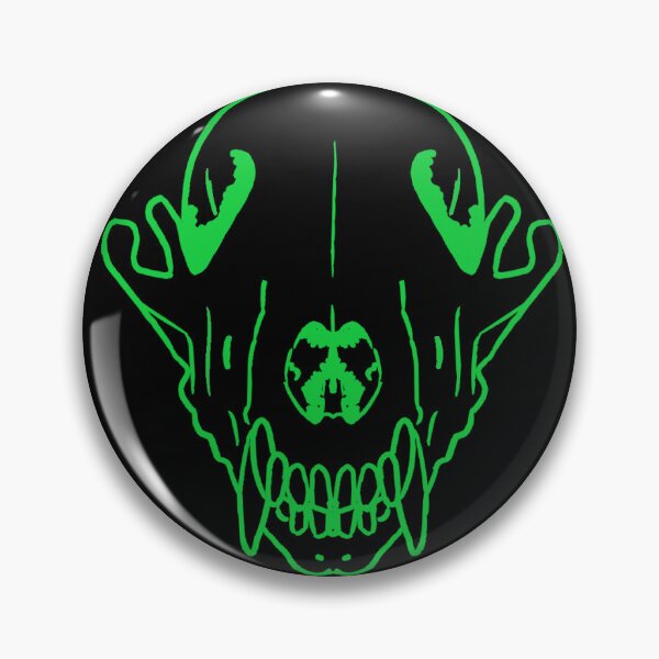 Item preview, Fox Skull - Green/Black FILLED BACKGROUND designed and sold by revenantrage.