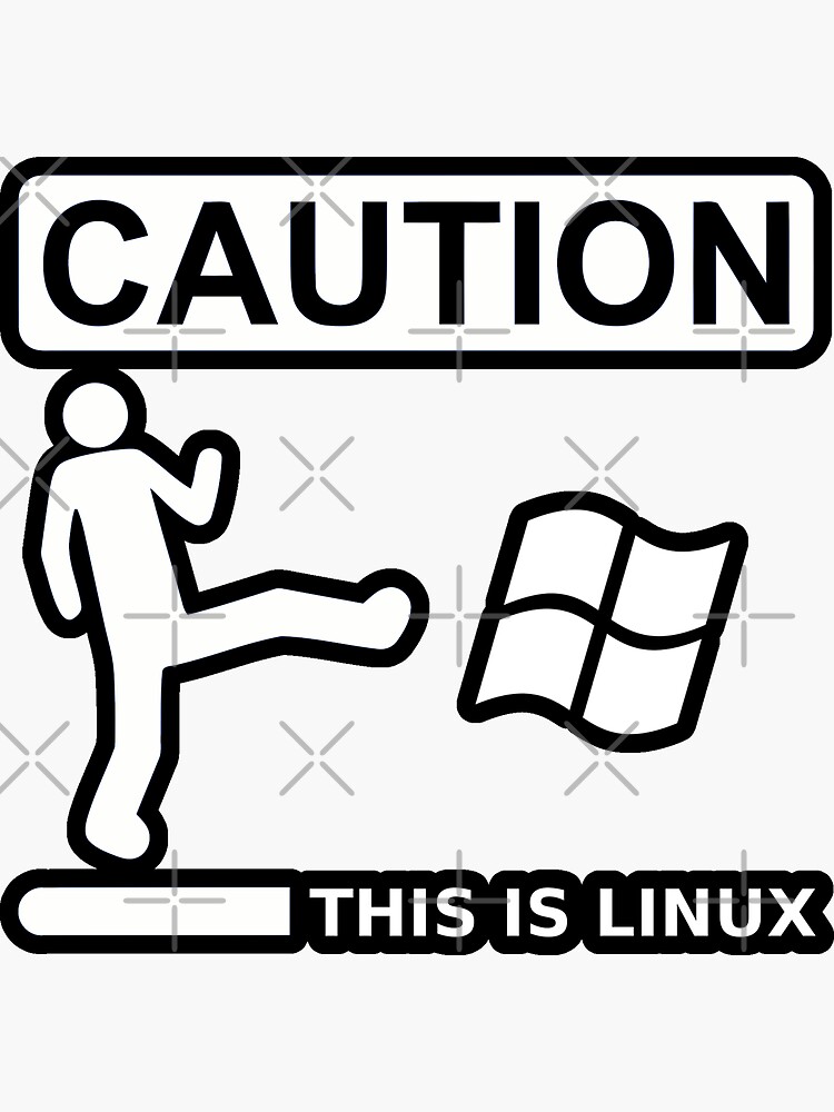 Thumbnail 3 of 3, Sticker, this is sparta linux designed and sold by yourgeekside.