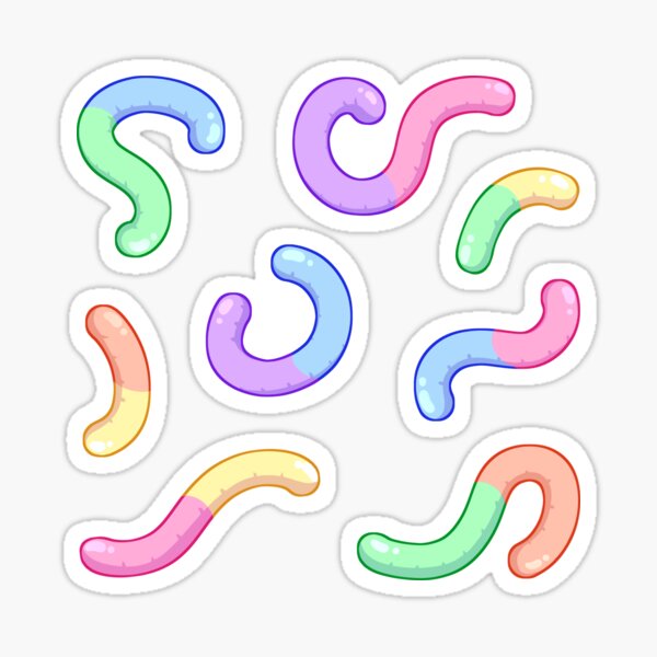 Item preview, Gummy Worm Pattern designed and sold by feralfane.