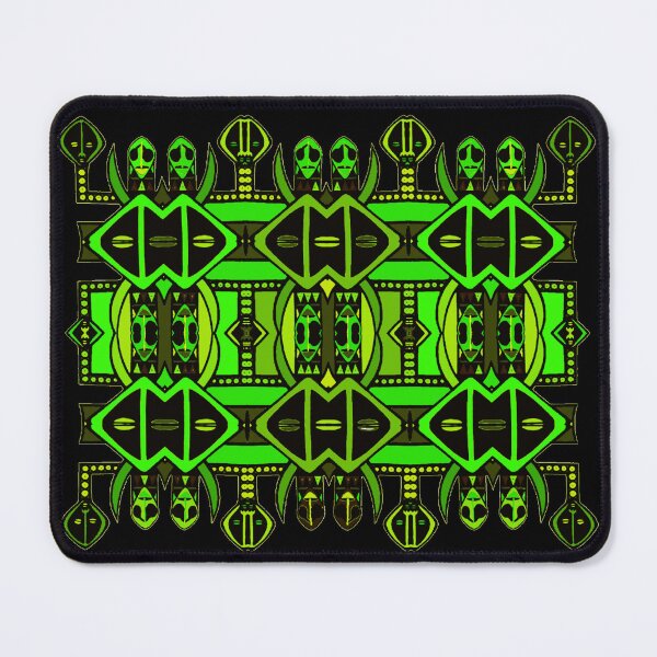 Item preview, African Symbolic Cloth Design in Greens - "The Knowledge of Tradition"   designed and sold by Tony Cisse.