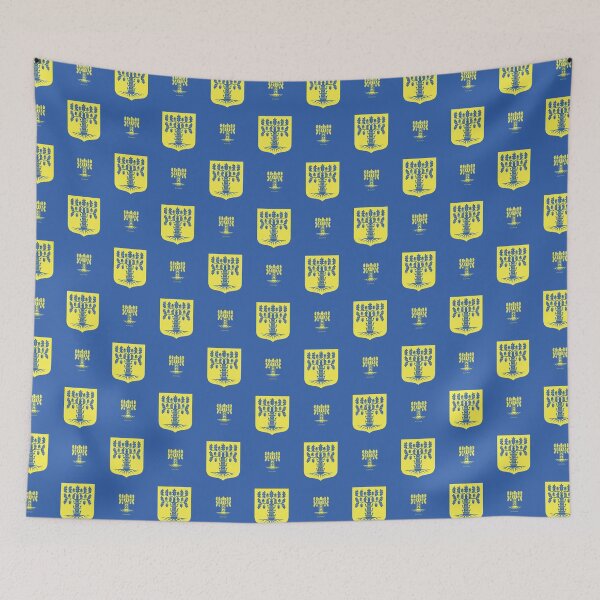 Item preview, Blekinge Tree Crown Oak, Blue and Yellow Pattern (Sweden/ Svenska landskap) designed and sold by Landskapsbutiken .com.