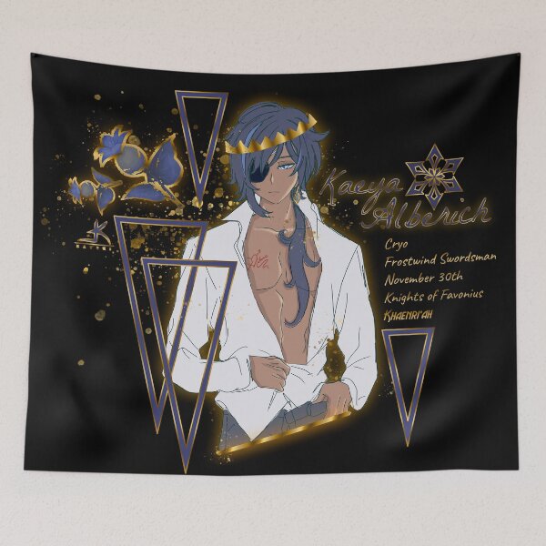 Item preview, Kaeya - Genshin Impact (black background) designed and sold by Katzui.