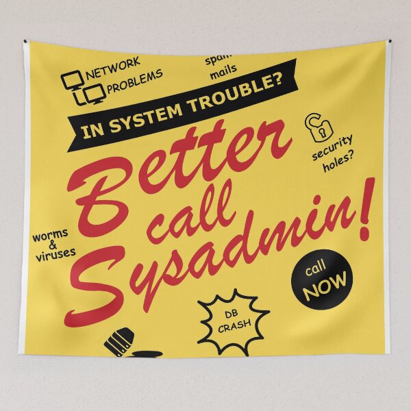 Item preview, better call sysadmin yellow designed and sold by yourgeekside.