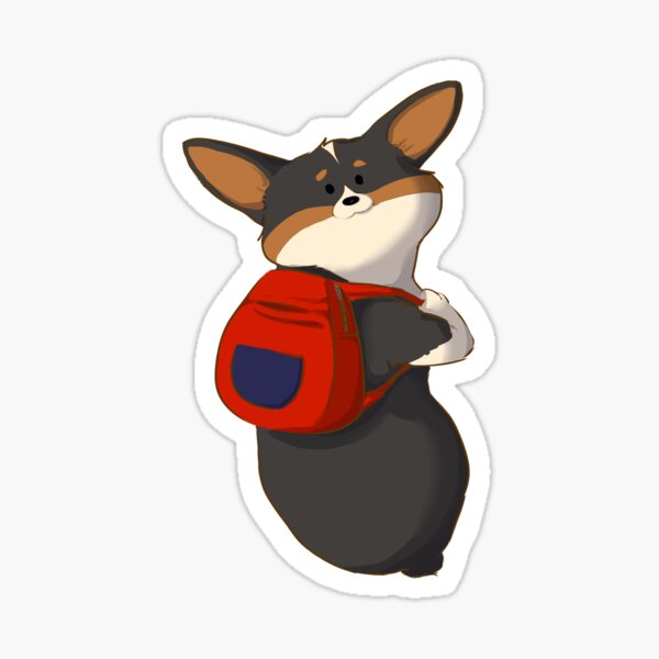 Travel Corgi Sticker