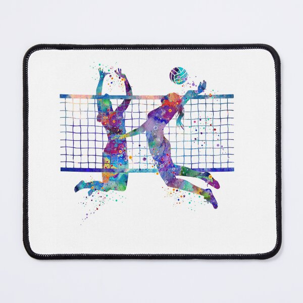 Item preview, Volleyball Girls Playing Colorful Watercolor designed and sold by LotusGifts.