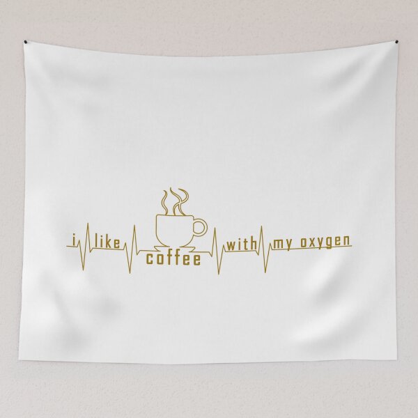 Item preview, i like coffee with my oxygen designed and sold by Ala'Salem| Cute Characters, Real Moods.