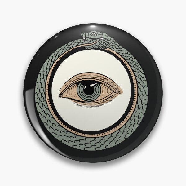Item preview, All Seeing Eye Mason Masonic Mystic Eye Mystery Magic Ouroboros Illuminate designed and sold by CattlettArt.