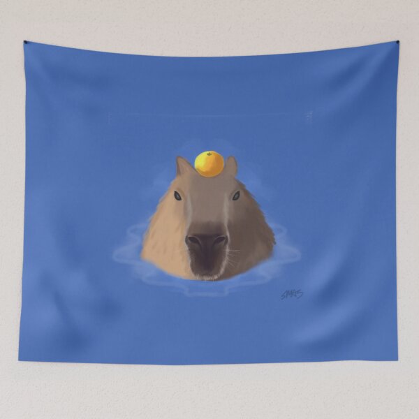 Item preview, Cabybara swimming  designed and sold by SummerSnowArt.