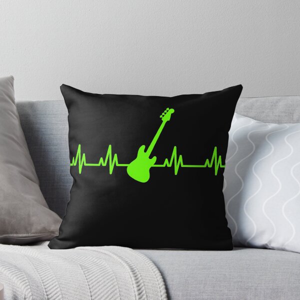 Item preview, EKG Heart Beat Bass Guitar in Green designed and sold by PS100Art.