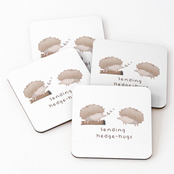 Item preview, Sending hedgehogs-hugs,funny two adorable Hedgehogs and lovely hearts designed and sold by ZRII.