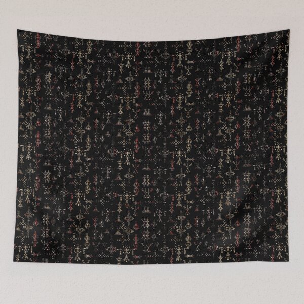 Item preview, Black ethnic symbol pattern designed and sold by ILOVECHIWAWA.