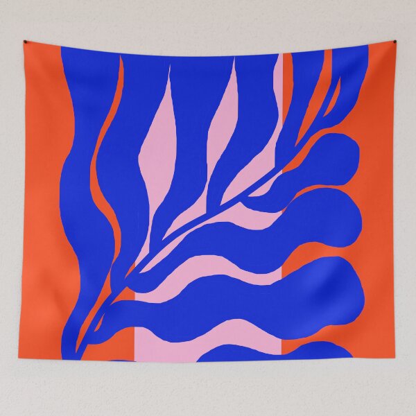 Item preview, Modern Minimalist Scandinavian Blue Leaf designed and sold by Deutschic.