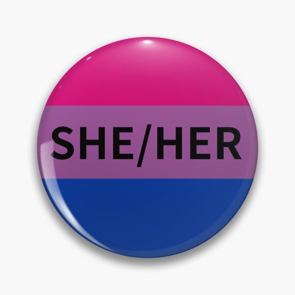 Item preview, She/Her Pronouns | Bisexual Pride Flag designed and sold by kaleidoink designs.