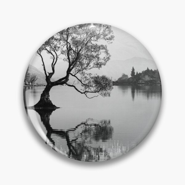 Item preview, Wanaka Tree Black and White New Zealand Landscape designed and sold by JoshuaSmall.