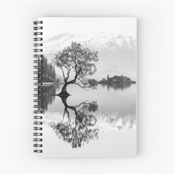 Item preview, Wanaka Tree Black and White New Zealand Landscape designed and sold by JoshuaSmall.