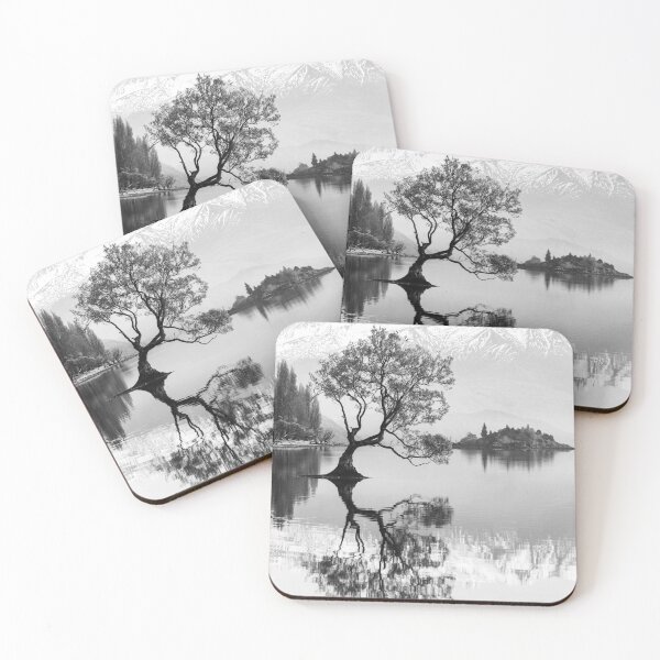 Item preview, Wanaka Tree Black and White New Zealand Landscape designed and sold by JoshuaSmall.