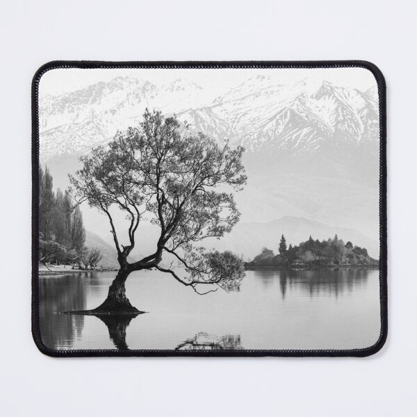 Item preview, Wanaka Tree Black and White New Zealand Landscape designed and sold by JoshuaSmall.