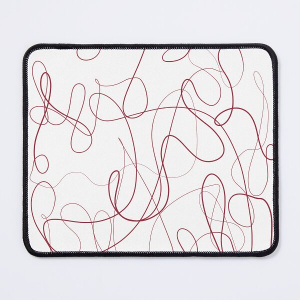 Item preview, Red Scribble Doodle Abstract Art Painting Decor Minimalist Lines Line Drawing Calligraphy Swirl designed and sold by hopecope.