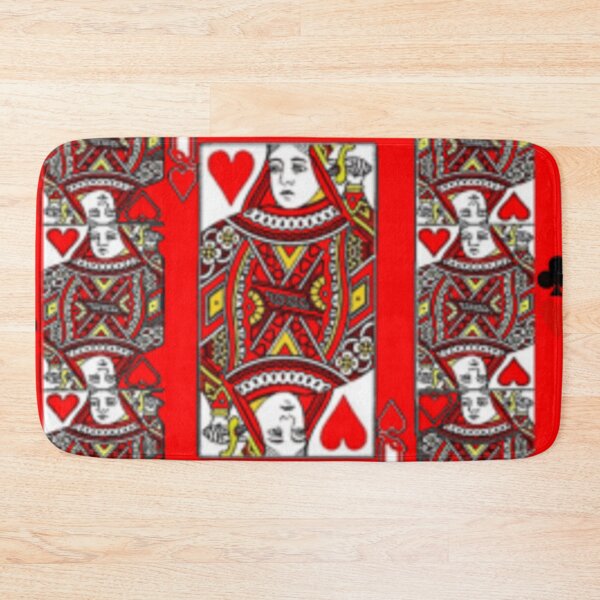 Item preview, CASINO RED QUEEN CARDS BLACK PATTERN ART designed and sold by sharlesart.
