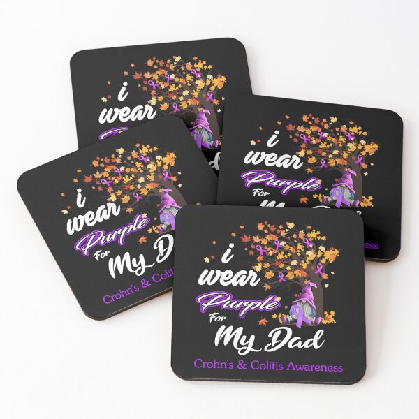Item preview, Crohn's & Colitis Awareness Ribbon Tree I Wear Purple For My Dad designed and sold by Hatjar.