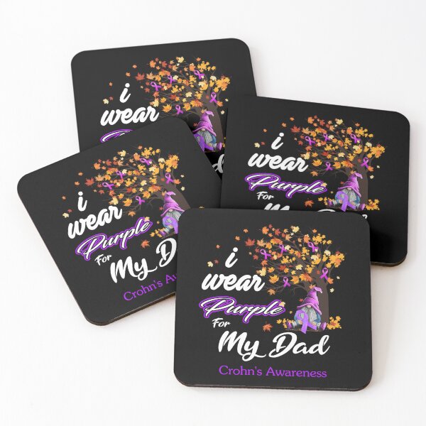 Item preview, Crohn's Disease Awareness Ribbon Tree I Wear Purple For My Dad designed and sold by Hatjar.