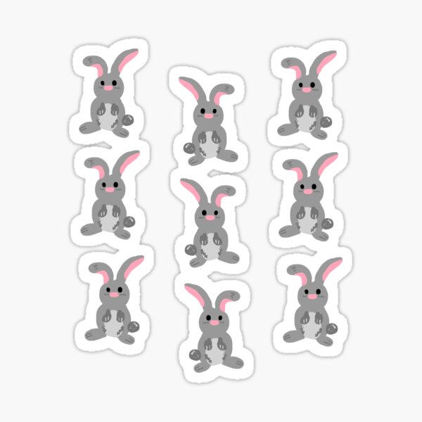 "rabbits" Sticker for Sale by miriam-miranda | Redbubble