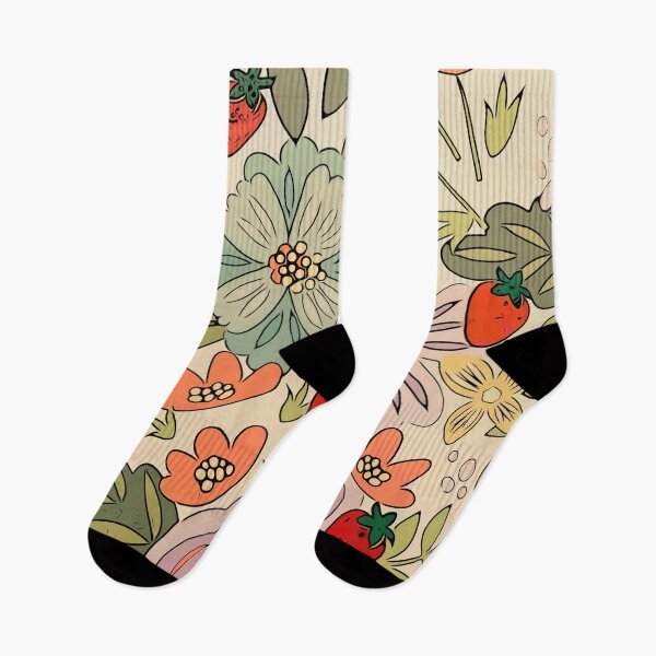 Item preview, Vintage Strawberries and Flowers designed and sold by MediaArtbyMara.