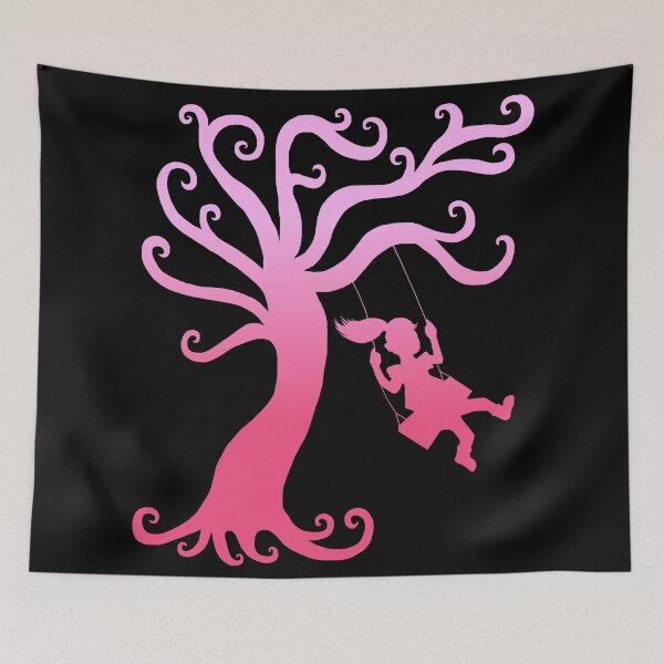Item preview, Pink Girly Tree Swing Silhouette  designed and sold by Deborah Camp.