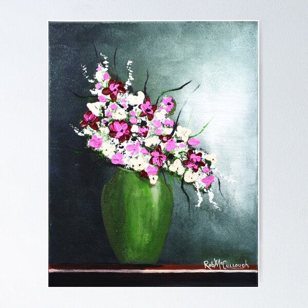 Item preview, Flowers in a Green Vase designed and sold by Rob McCullough.