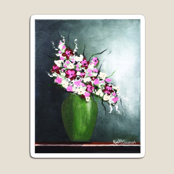 Artikelvorschau, Blumen in einer grünen Vase entworfen und verkauft von Rob McCullough.