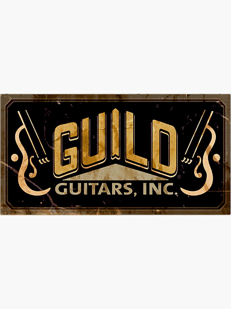 "guild guitar " Sticker for Sale by Power28202 Redbubble
