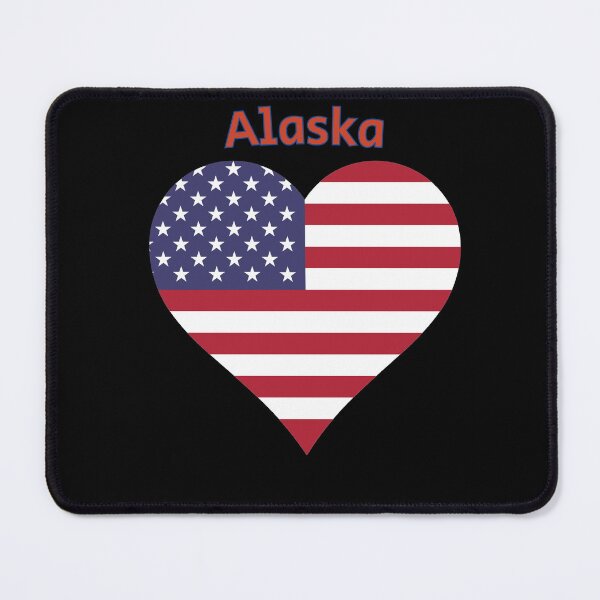 Item preview, Alaska American Flag Heart designed and sold by Queen1120.