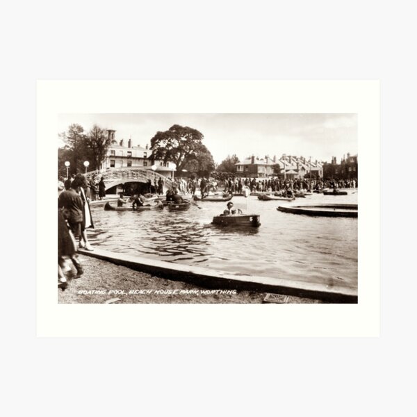 Ref: 61 - Beach House Park, Boating Lake, Worthing, West Sussex. Art Print