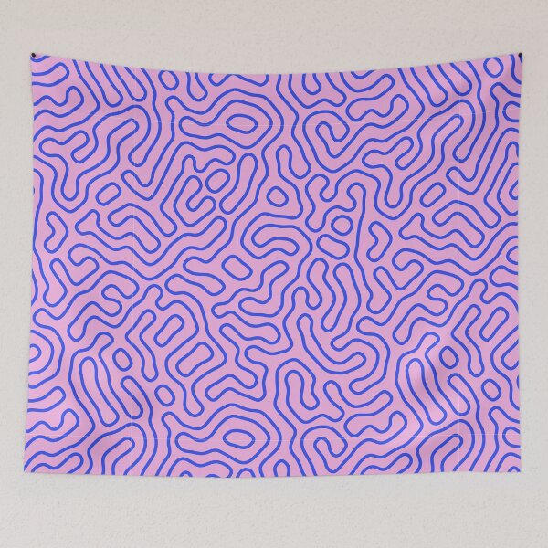 Item preview, Abstract Retro Pattern in Pink and Blue designed and sold by groovyfolk.