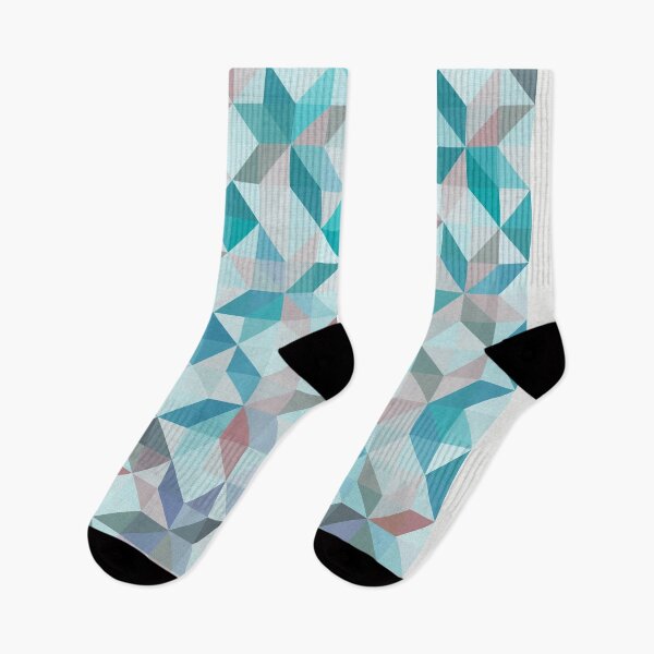 Item preview, Geometric patchwork stars aqua designed and sold by creativemonsoon.