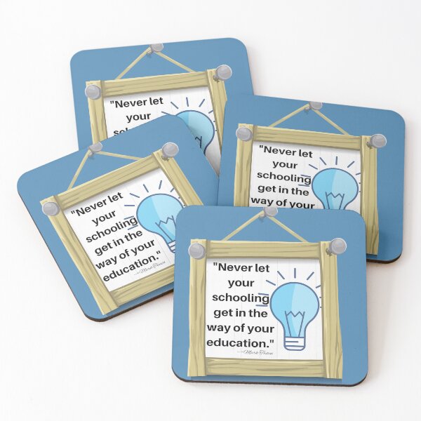 Item preview, Mark Twain quote wooden sign design for people who appreciate life's lessons and on the job or in life learning. Great for teachers. designed and sold by tranquilbeach.