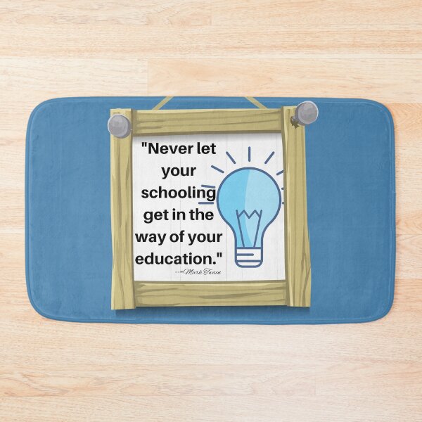 Item preview, Mark Twain quote wooden sign design for people who appreciate life's lessons and on the job or in life learning. Great for teachers. designed and sold by tranquilbeach.