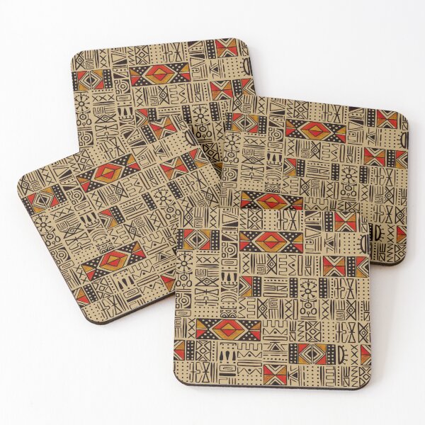 Item preview, Beige afro amazigh tribal patterns designed and sold by ILOVECHIWAWA.