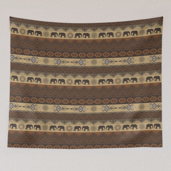 Item preview, Mixed tribal motifs elephants and symbol designed and sold by ILOVECHIWAWA.