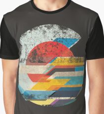 Digital Sun Horizon Graphic T-Shirt