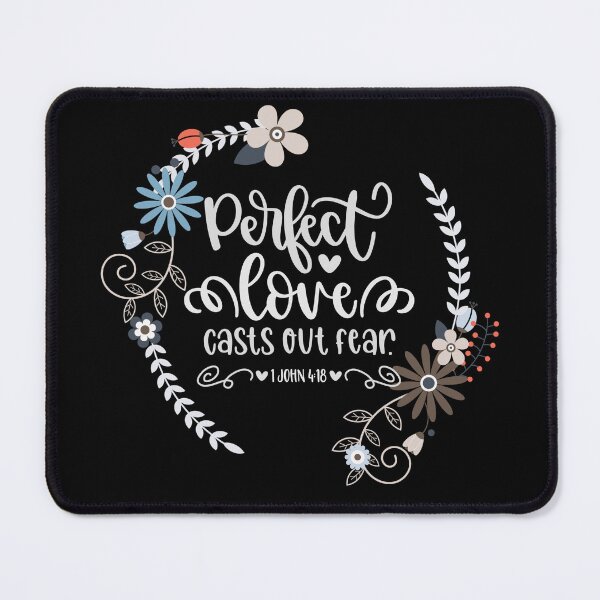 Item preview, Bible Verse, 1 John 4:18, Perfect Love Casts Out Fear designed and sold by PrintedKat.