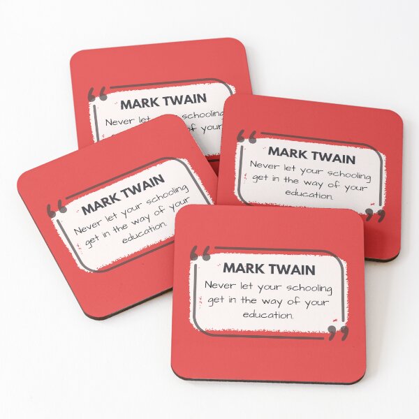 Item preview, Modern Mark Twain quote design for people who appreciate life's lessons and on the job or in life learning. Great for teachers. designed and sold by tranquilbeach.