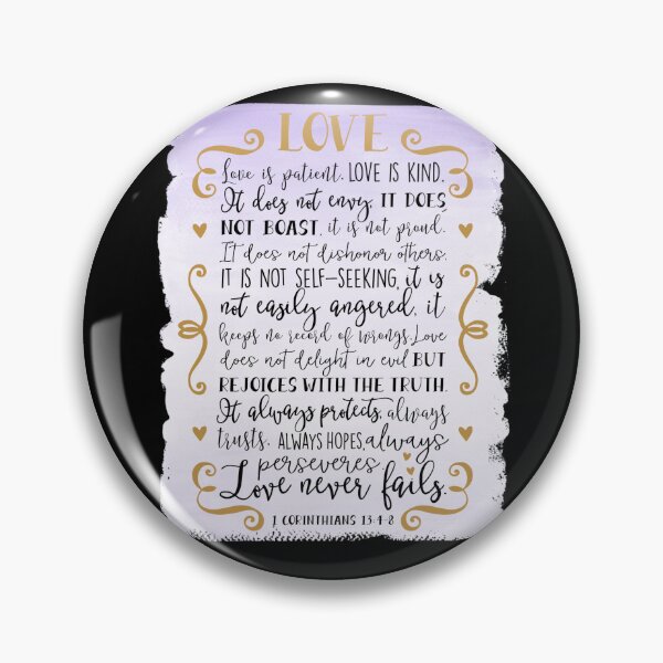 Item preview, Bible Verse, 1 Corinthians 13:4-8, The Love Verse designed and sold by PrintedKat.