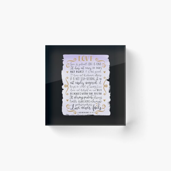 Item preview, Bible Verse, 1 Corinthians 13:4-8, The Love Verse designed and sold by PrintedKat.