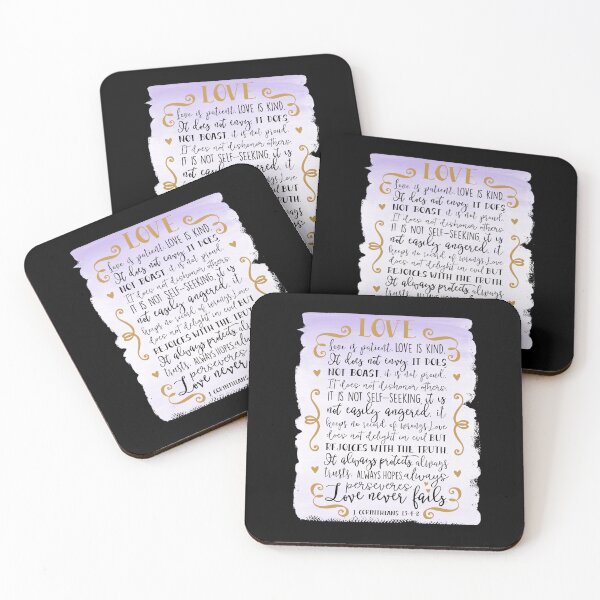 Item preview, Bible Verse, 1 Corinthians 13:4-8, The Love Verse designed and sold by PrintedKat.