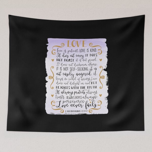Item preview, Bible Verse, 1 Corinthians 13:4-8, The Love Verse designed and sold by PrintedKat.