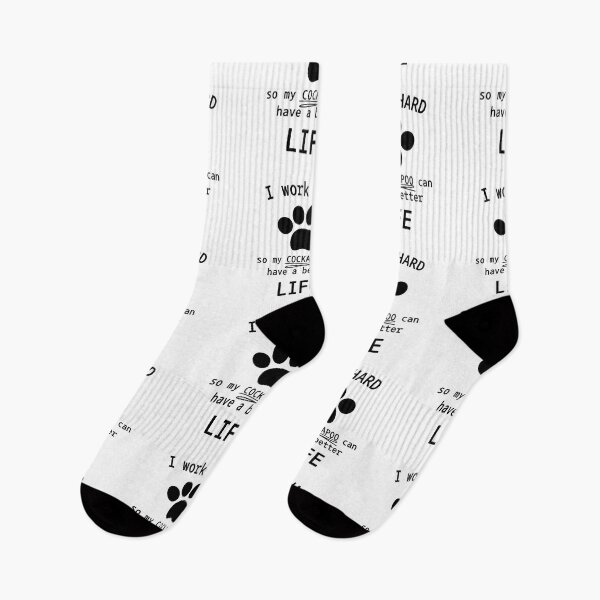Item preview, I work hard so my cockapoo can have a better life designed and sold by Oreo2020 Creations.