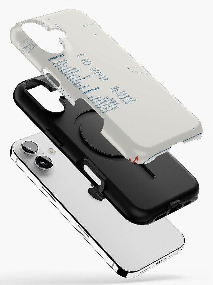 A380 technical drawing plane iPhone Case