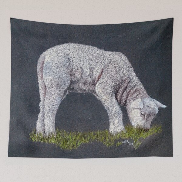 Item preview, Cute little lamb in the meadow| sheep lover designed and sold by NathBros.